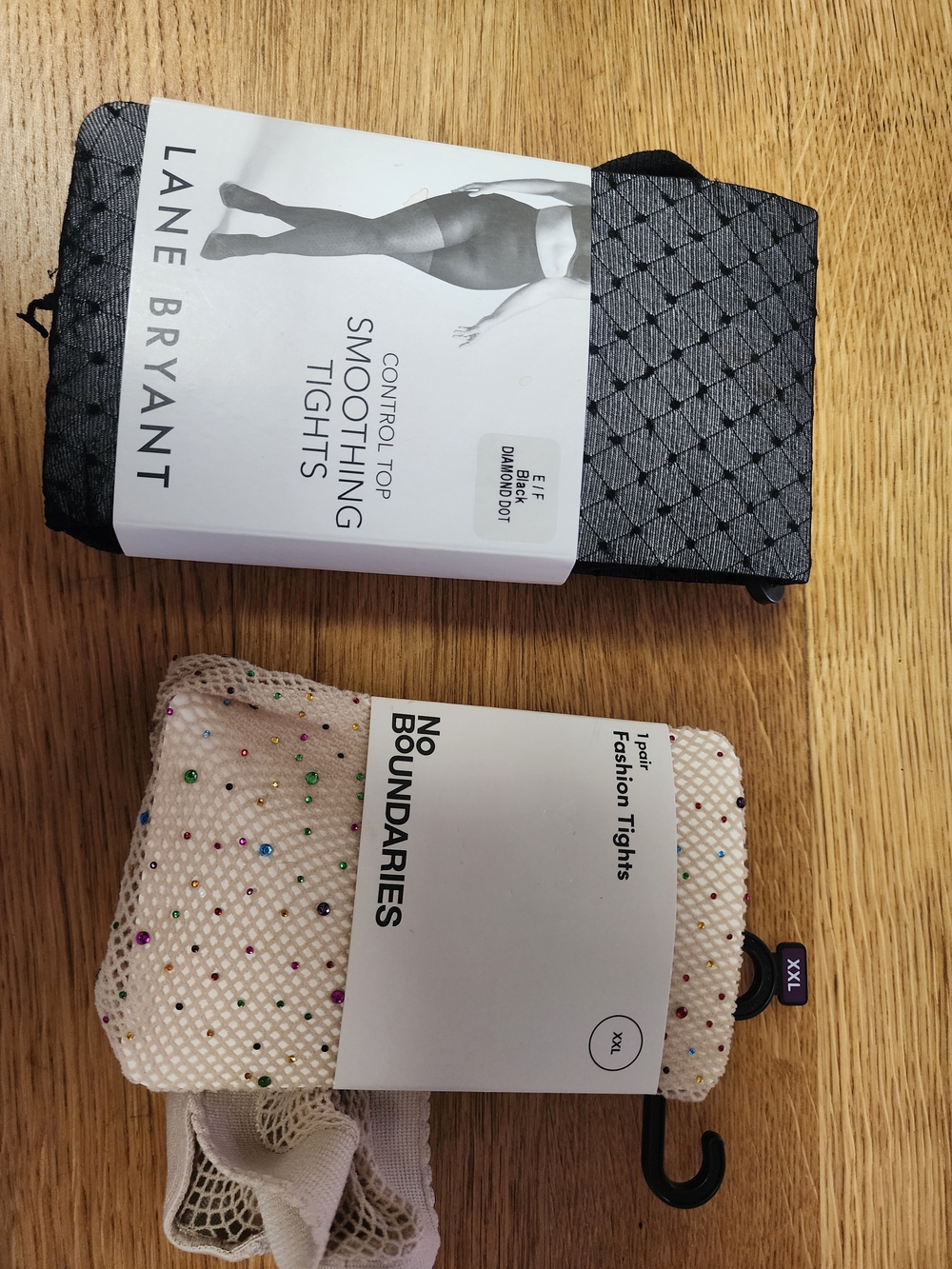 Lane Bryant Black Diamond-Pattern Smoothing Tights